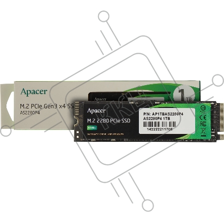 Накопитель SSD Apacer  1TB M.2 2280 PCI-E AS2280P4 Client AP1TBAS2280P4-1