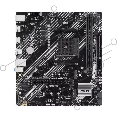 Материнская плата ASUS PRIME B550M-K ARGB, Socket AM4, B550, 2*DDR4, DP+HDMI, SATA3 + RAID, Audio, Gb LAN, USB 3.2, USB 2.0, COM*1 header (w/o cable), mATX ; 90MB1GC0-M0EAY0