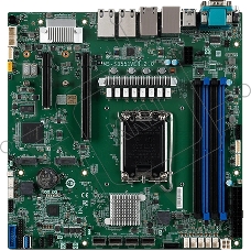 Серверная материнская плата MSI D1500-D1500GB4N-10G-HE, встроенный процессор Intel Xeon D-1500 (SoC), 4xDDR4 ECC RDIMM (до 128 ГБ), 4xSATA 6Gb/s, 4x1Gb LAN (Intel i350), 2x10Gb LAN (SFP+), 2xPCIe 3.0 x8, 1xM.2, 2xUSB-A 3.0, 2xUSB-A 2.0, 1xVGA, 1xCOM, IPMI 2.0, Mini-ITX