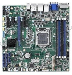 Материнская плата Advantech ASMB-586G2-00A1, LGA 1151 Intel® Xeon® E &; 8th/9th Generation Core™ MicroATX Server Board with 4 DDR4, 4 PCIe, 6 USB 3.1, 8 SATA3, Dual LANs, IPMI