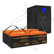 Комплект ИБП EX295990RUS + батарея 100Aч EX285656RUS 4шт (инвертор, синус, для котла) ExeGate SineTower SZ-3000.LCD.AVR.3SH.1C13.RJ.USB 3000VA/2400W, чистый синусоида, LCD дисплей, AVR, 3*Schuko+1*C13, RJ45/11, USB, линейно-интерактивный, Black + батарея 