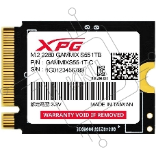 Накопитель SSD ADATA XPG GAMMIX S55, 1Tb, PCIe 4.0 x4, 2230, NVMe, R/W 5000/3700