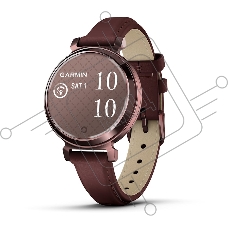Смарт-часы Garmin Lily 2 Classic темно-бронзовый, ежевичный кожаный ремешок 35,4мм