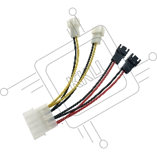 Переходник питания для вентилятора 4pin на 4х3pin Espada E4PINm-4X3pINm