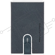 Чехол для кредитных карт Piquadro Black Square PP4825B3R/BLU4, натур.кожа, темно-синий