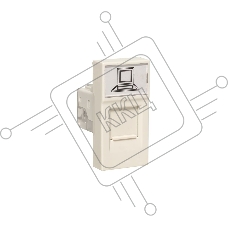 Розетка RJ45 EKF PROxima, категории 5e (ширина 1 модуль) E1MK015E-135-10