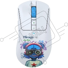 Мышь A4Tech Bloody R73 Ultra Duo белый/рисунок оптическая 20000dpi беспров. USB/USB-C 7but (R73 ULTRA DUO NYX MIRAGE)