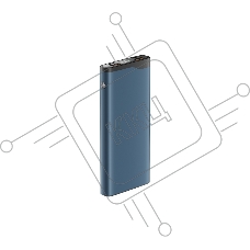 Внешний аккумулятор OLMIO QL-10, 10000mAh, 22.5W, QuickCharge3.0/PowerDelivery, LCD, голубой