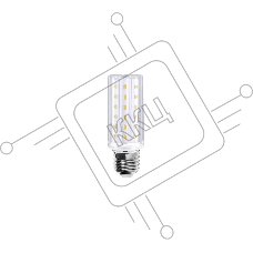 Лампа светодиодная ECOLA Z7NV95ELC CORN LED PREMIUM 9,5W/E27/4000K