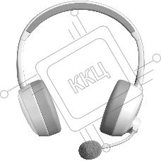Наушники с микрофоном A4Tech BH230 белый/серый мониторные BT оголовье (BH230 WHITE)