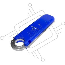 Флеш диск Maxvi P2 8GB USB 2.0 blue, монолит с колпачком, ABS пластик