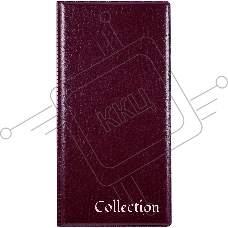 Папка с 20 прозрачными вкладками Silwerhof Кляссер ПВХ 0.25мм, бордовый