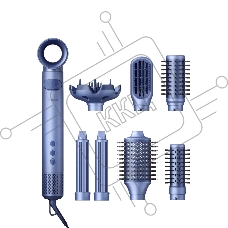 Фен-щётка Tuvio HBI1417 синий, 1500 Вт, ионизация, 40/50/70 мм