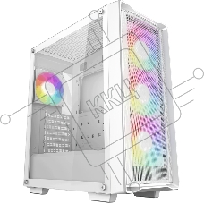 Компьютерный корпус Deepcool CC560 MESH V2 WH без БП, боковое окно (закаленное стекло), 3x120мм ARGB LED вентилятор спереди и 1x120мм ARGB LED вентилятор сзади, белый, ATX