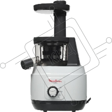 Соковыжималка Moulinex ZU150110 белый/черный, шнековая вертикальная, 150 Вт, 800 мл, электронное, реверс