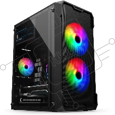 Корпус Оклик OCC-MN301 черный без БП mATX 1x80mm 2x120mm 1xUSB2.0 1xUSB3.0 audio