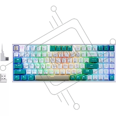 Клавиатура Defender REDRAGON VEIGAR беспроводная USB, Bluetooth/Радиоканал, бело-голубая