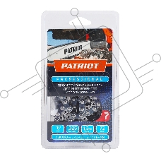 Цепь PATRIOT 20LP-72E, 0,325 1.3 72зв. чизель, PROFESSIONAL (блистер)