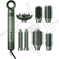 Фен-щётка Tuvio HBI1418 зелёный, 1500 Вт, ионизация, 40/50/70 мм