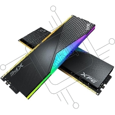 Оперативная память XPG Lancer, DDR5, 32GB (2x16GB), 6400MHz, CL32, DIMM, с радиаторами, RGB, черный