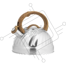 Чайник для плиты LARA LR00-69 (зеркальный) 2.7л индукционное капсулированное дно, свисток с кноп. Механизмом