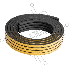 Уплотнитель резиновый Сибртех 14х12 мм для широких щелей, 12 м, профиль 