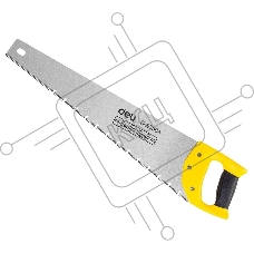 Ножовка по дереву Deli DL6850A 500мм, сталь 65Mn, шлифовка зубцов с 3-х сторон, рукоять из двухкомпонентного противоударного пластика