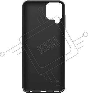 Чехол (клип-кейс) BORASCO Silicone Case, для Samsung Galaxy A12, черный (матовый) [39790]