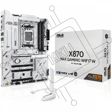 Материнская плата ASUS X870 MAX GAMING WIFI7 W, AM5, AMD X870, 4xDDR5, 4xSATA, 3xM.2, 1xPCIe 5.0 x16, 2xPCIe 4.0 x16, 1xPCIe 3.0 x16, 1xHDMI, 2xUSB Type-C (Display), 1x2.5Gb LAN, Wi-Fi 7, Bluetooth 5.4, 2xUSB-C 40Gbps, 1xUSB-A 10Gbps, 3xUSB-A 5Gbps, 4xUSB