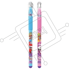 Ручка гелевая Deli Super Wings EG105-PR ассорти, d=0.5мм, фиолетовые чернила, 1 стержень, пулевидный пишущий наконечник, круглый корпус, резиновая манжета