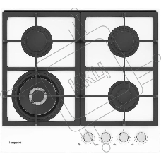 Встраиваемая газовая панель Hotpoint HGS 62F/WH, независимая, белый