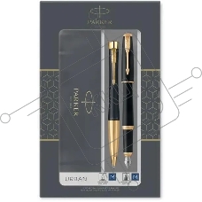 Набор ручек Parker Urban Core FK200 (CW2093381) Muted черный GT сталь нержавеющая, подарочная коробка ручка перьевая, ручка шариковая