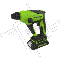 Перфоратор аккумуляторный бесщеточный GreenWorks GD24SDS1K2, 1,2 ДЖ, 24V, c АКБ 2Ач и ЗУ, в сумке (3803107UA)