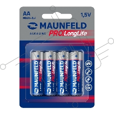 Батарейки Maunfeld PRO Long Life Alkaline AA (LR6) MBLR6-BL4, блистер 4 шт.
