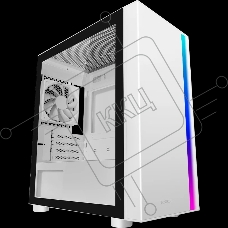 Корпус без блока питания PCCooler LM300 ARGB WH, Tempered Glass Mid Tower, белый, ABS, TG, SPCC, 1x120mm ARGB mATX, ITX 170/330/mm 2x2.5