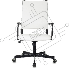 Кресло руководителя Бюрократ CH BALANCE белый экокожа крестов. металл черный