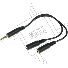 Адаптер аудио A4Tech AD-3P 2xJack 3.5 (f)/Jack 3.5 (m) 0.2м. черный
