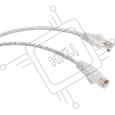 Шнур комм. Cabeus, кат. 5е, неэкр., U/UTP, RJ45/RJ45, PVC, AWG24, 0.3м, красный