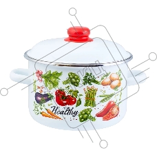 Кастрюля Appetite 1RD201M Veggies эмалированная сталь, цилиндрическая 4 л