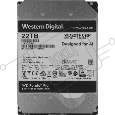 Жесткий диск HDD WD Purple Pro 22Tb 7200rpm SATA 512Mb 3.5