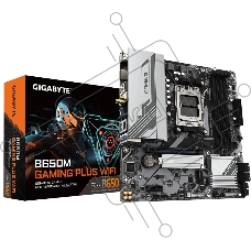 Материнская плата Gigabyte B650M GAMING PLUS WIFI, AM5, AMD B650, 4xDDR5, 4xSATA, 2xM.2, 1xPCIe 4.0 x16, 1xPCIe x1, 1xHDMI, 2xDP, 1x2.5Gb LAN, Wi-Fi 6E, Bluetooth 5.3, 1xUSB-C 5Gbps, 3xUSB-A 5Gbps, 2xUSB-A 2.0, 1xPS/2, 3x3.5 мм, 7.1, mATX