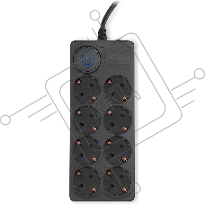 Сетевой фильтр Ippon BK-8-EU-3-16-B 3м (8 розеток) черный (коробка)