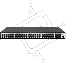 Коммутатор SNR SNR-S5310G-48TX-POE, 48×1 Гбит/с PoE + 6×10 Гбит/с SFP+, управляемый
