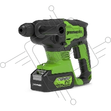 Перфоратор аккумуляторный бесщеточный GreenWorks GD24SDS2K4,  2 ДЖ, 24V, c 1хАКБ 4 Ач и ЗУ в сумке (3803007UB)