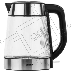 Чайник Centek CT-0013 стекло, 2200 Вт, 1.8 л, серебристый