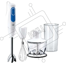 Блендер погружной Braun MQ 3035 WH Sauce 700Вт белый/синий