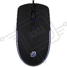 Мышь проводная Oklick 100M черный, 1600 dpi, USB, кнопки - 4
