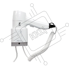 Фен для волос настенный Puff-1205, белый, 1,2 кВт