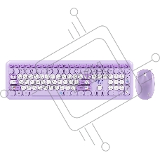 Комплект клавиатура+мышь Smartbuy Cute Bunny беспроводной, USB, 1000 DPI, сиреневый/белый