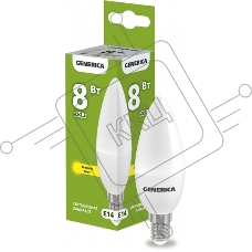Лампа LED IEK LL-C35-08-230-30-E14-G C35 свеча 8Вт 230В 3000К E14 GENERICA